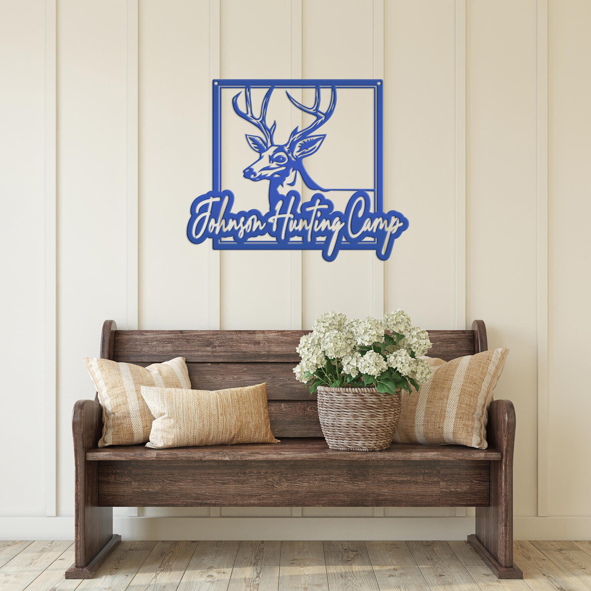 Personalized Deer Hunting Camp Metal Sign - Your Own Wording