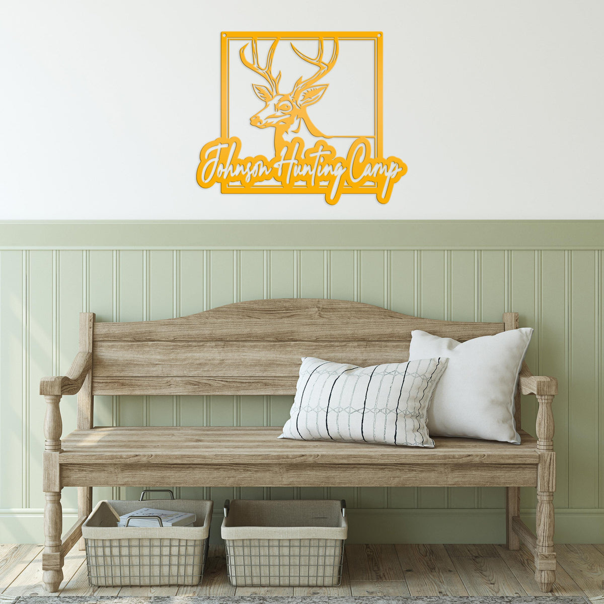 Personalized Deer Hunting Camp Metal Sign - Your Own Wording