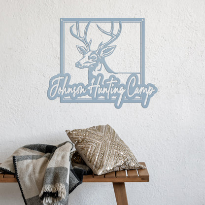 Personalized Deer Hunting Camp Metal Sign - Your Own Wording