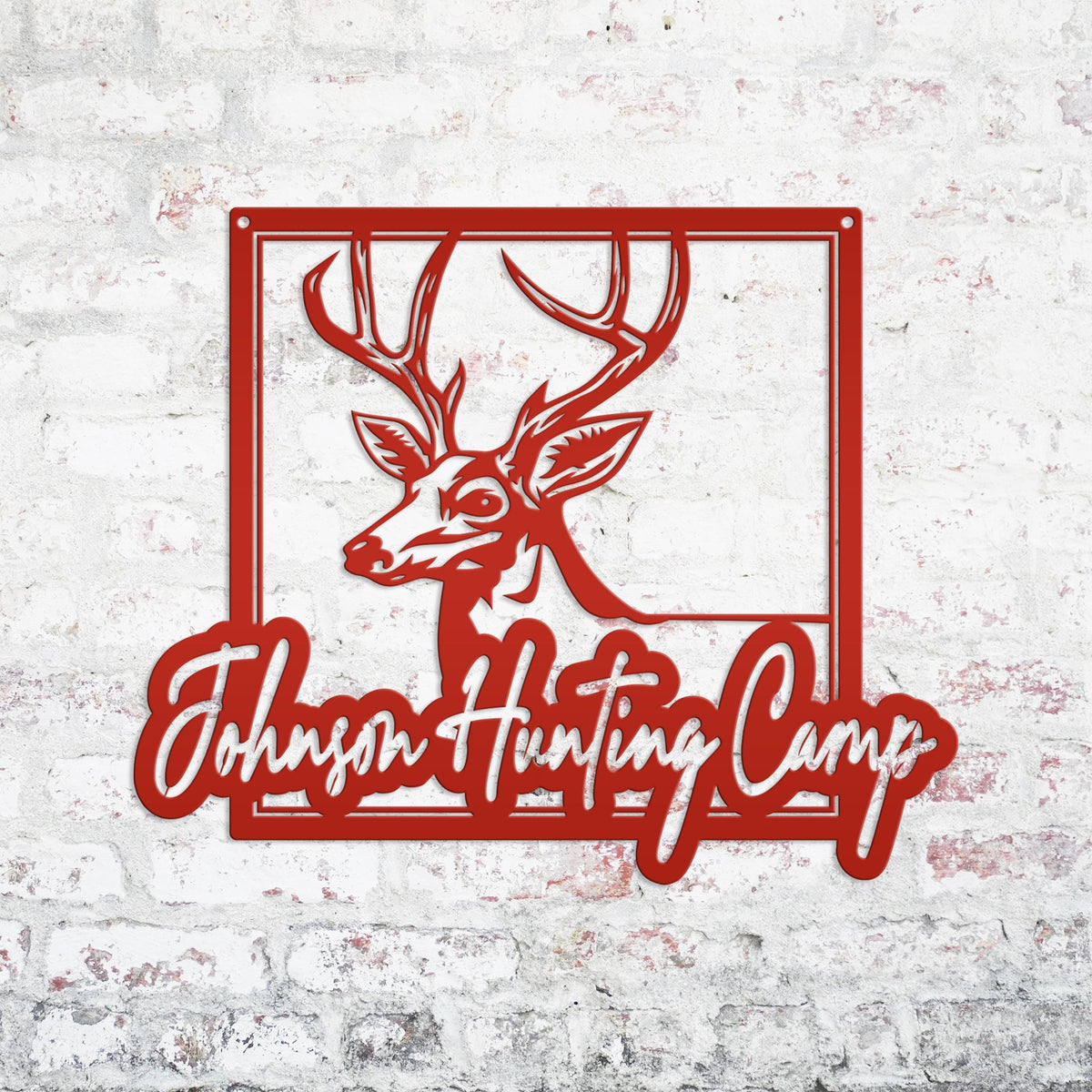 Personalized Deer Hunting Camp Metal Sign - Your Own Wording