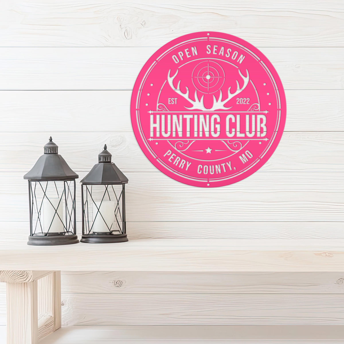 Custom Hunting Metal Sign - Your Own Wording