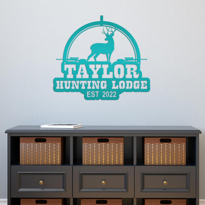 Custom Deer Hunting Metal Sign - Personalized