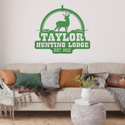 Custom Deer Hunting Metal Sign - Personalized