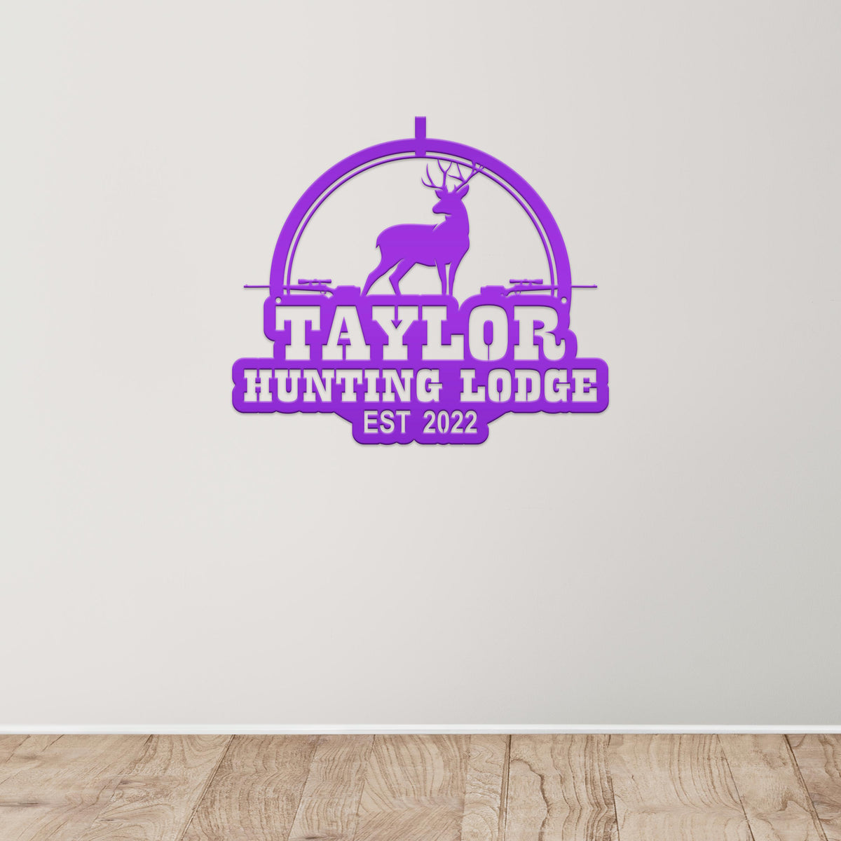Custom Deer Hunting Metal Sign - Personalized