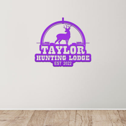 Custom Deer Hunting Metal Sign - Personalized