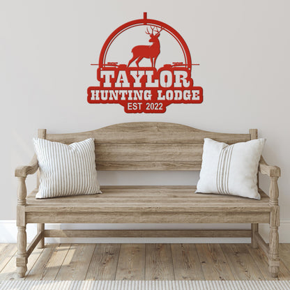 Custom Deer Hunting Metal Sign - Personalized