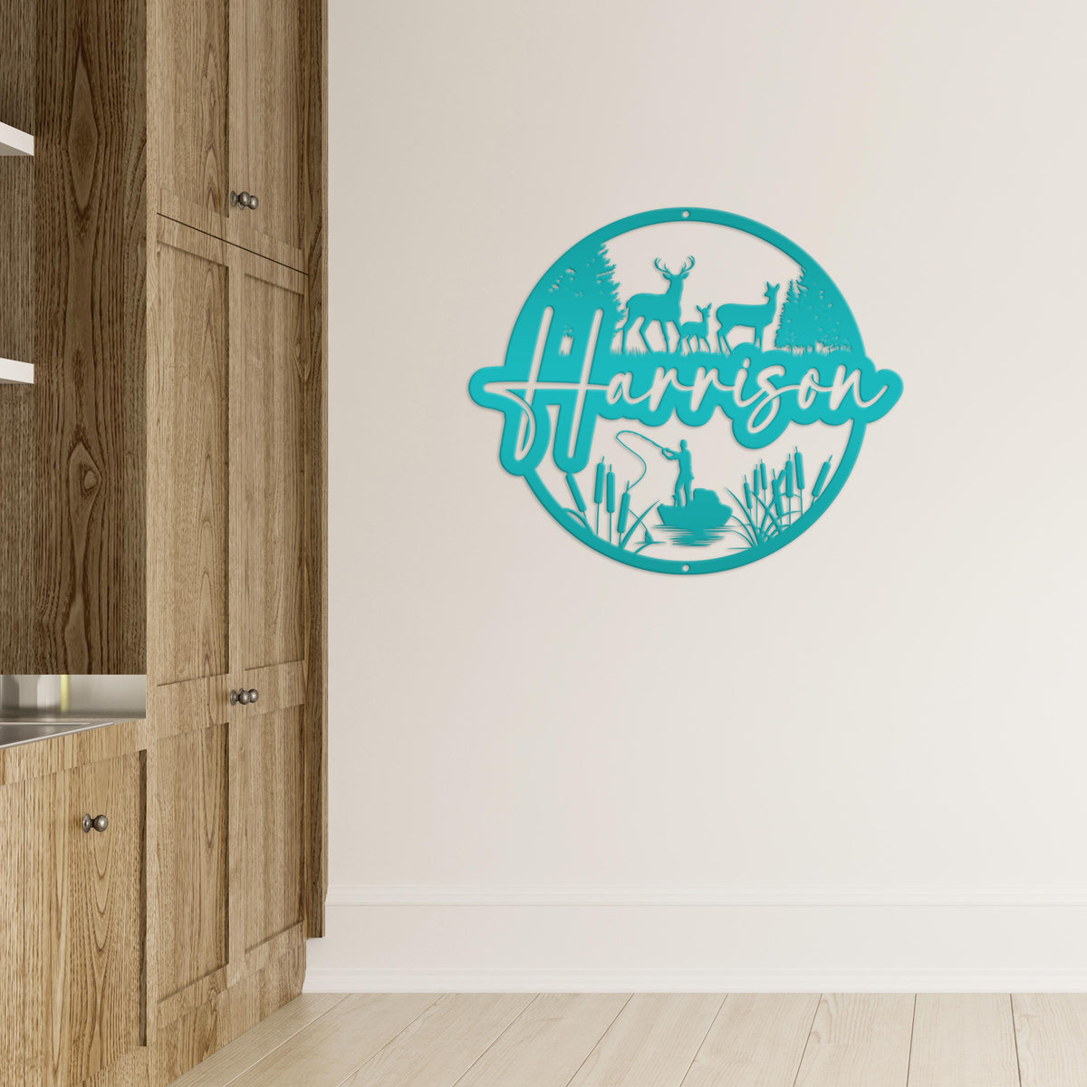 Custom Deer and Hunting Scene  Sign- Personalized Sign