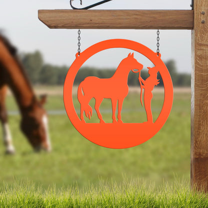 Metal Horse Stall Sign, Tennessee Walker Sign, Horse and Owner Sign