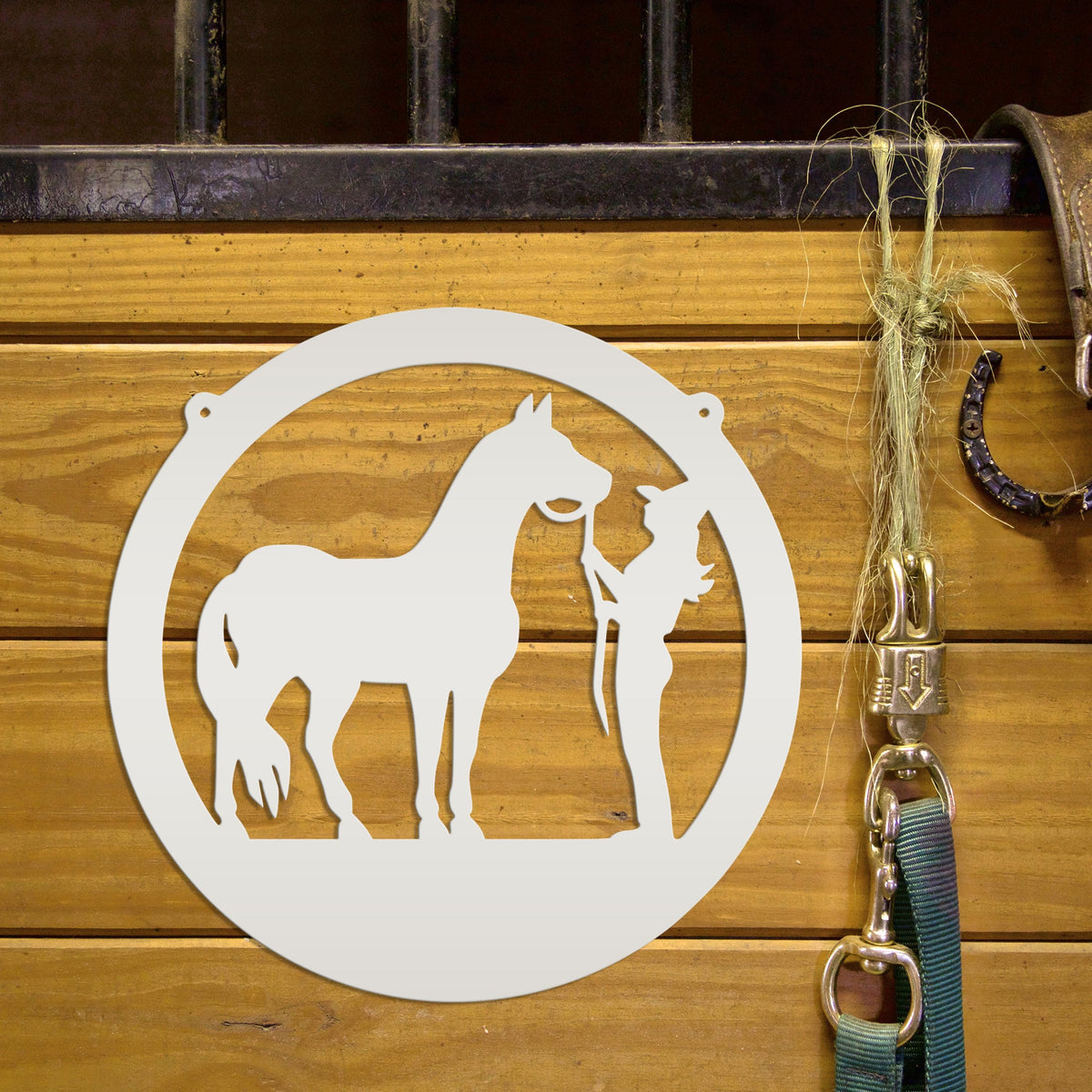 Metal Horse Stall Sign, Tennessee Walker Sign, Horse and Owner Sign