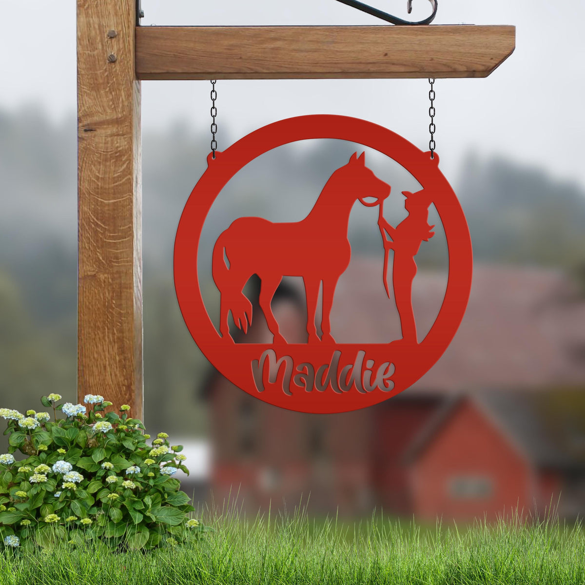 Custom Horse Name Metal Sign, Horse owner gift, Gift for barrel racer