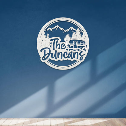 Custom Camper Sign-Family Camping Sign