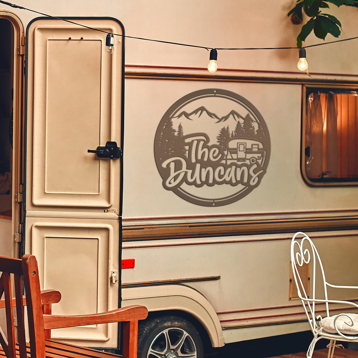 Custom Camper Sign-Family Camping Sign