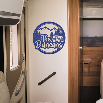 Custom Camper Sign-Family Camping Sign