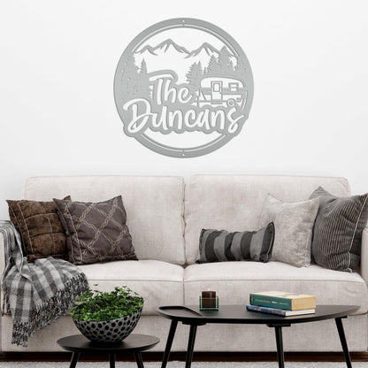 Custom Camper Sign-Family Camping Sign