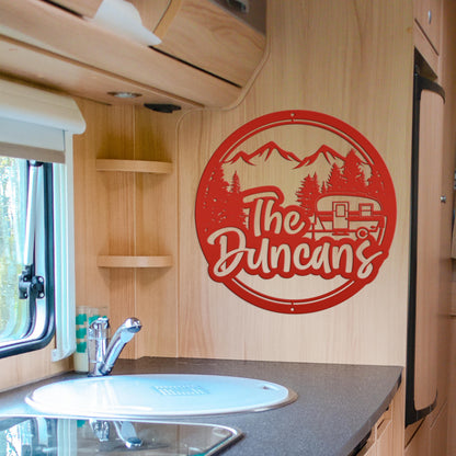 Custom Camper Sign-Family Camping Sign