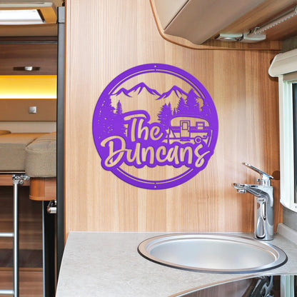 Custom Camper Sign-Family Camping Sign