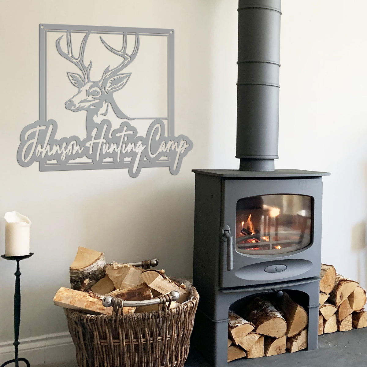 Personalized Deer Hunting Camp Metal Sign - Your Own Wording