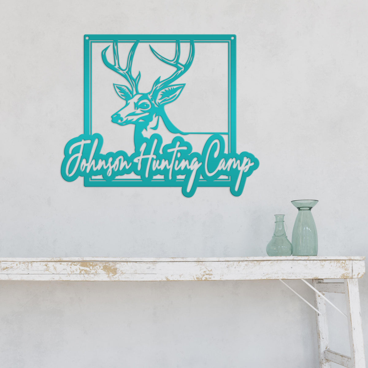 Personalized Deer Hunting Camp Metal Sign - Your Own Wording
