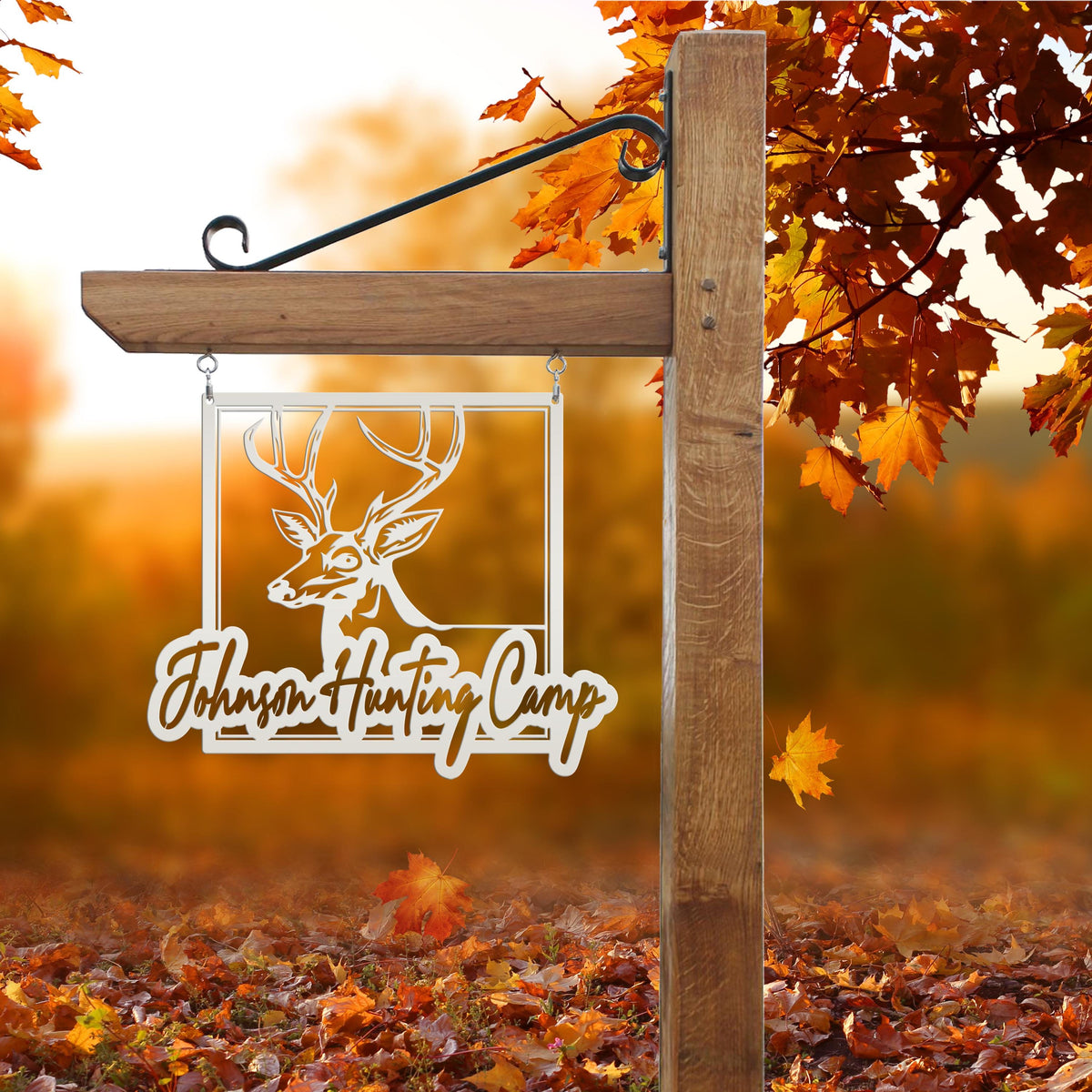 Personalized Deer Hunting Camp Metal Sign - Your Own Wording