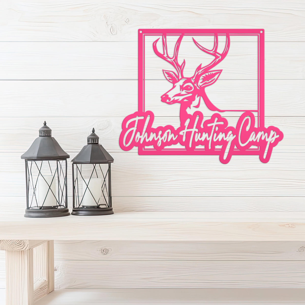 Personalized Deer Hunting Camp Metal Sign - Your Own Wording