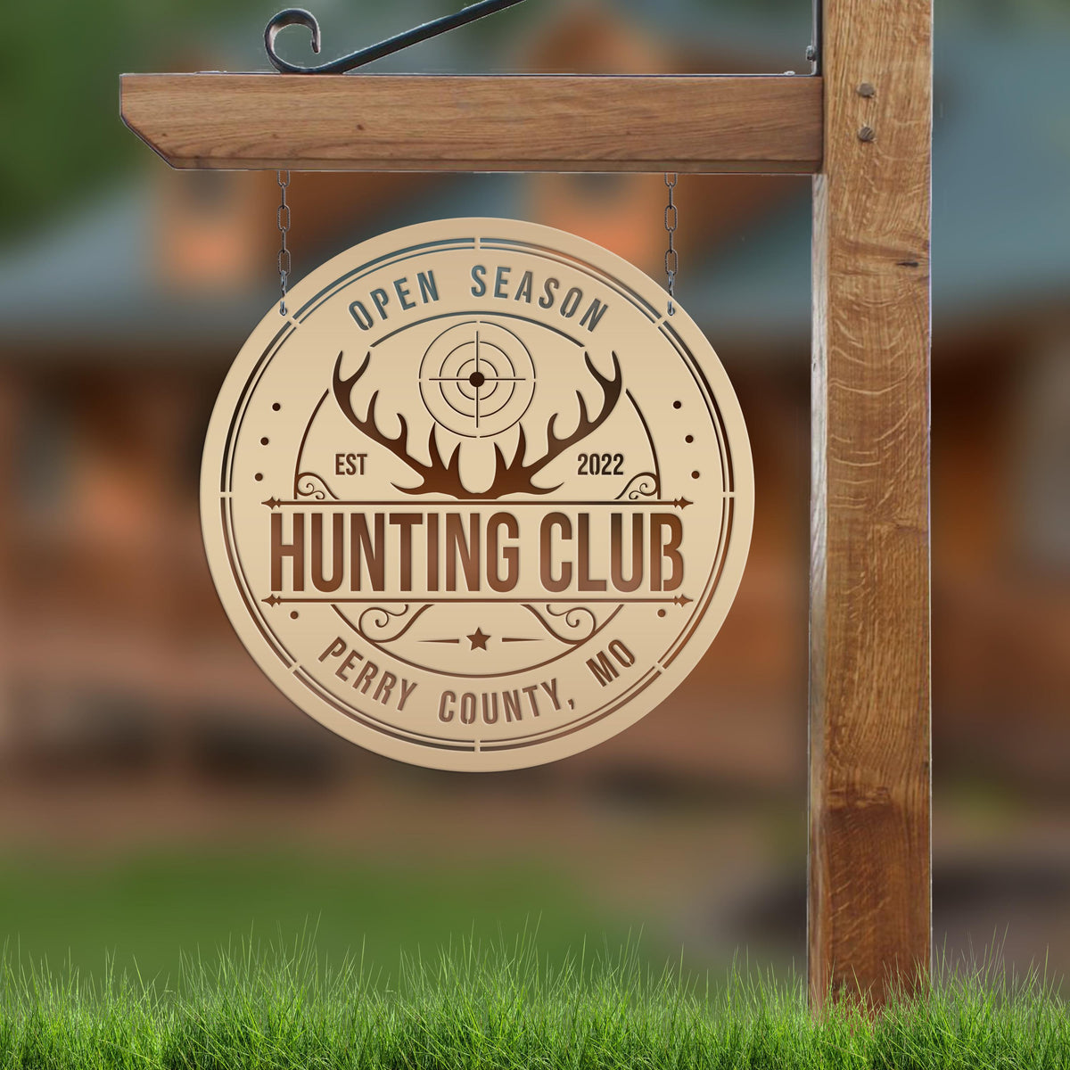 Custom Hunting Metal Sign - Your Own Wording
