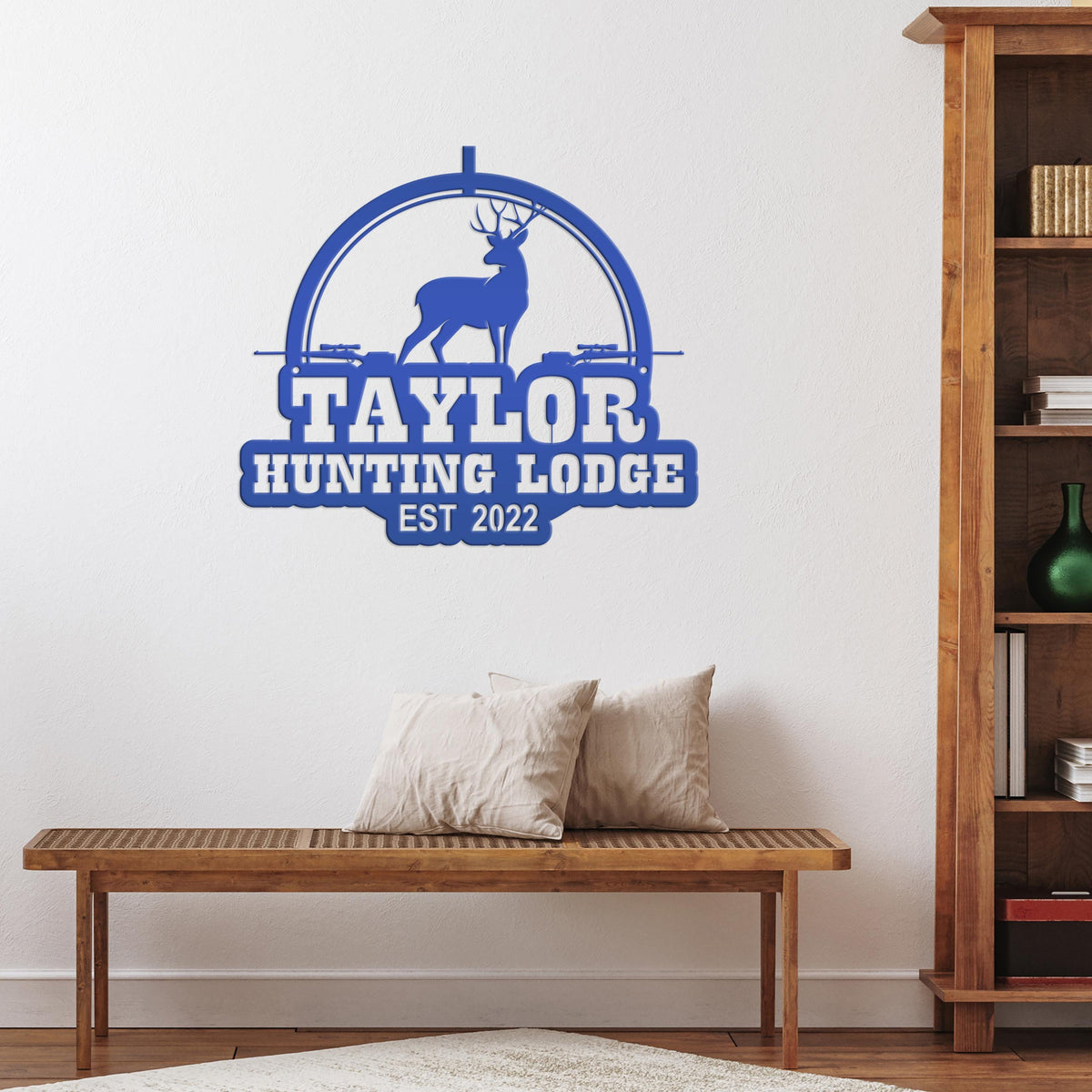 Custom Deer Hunting Metal Sign - Personalized