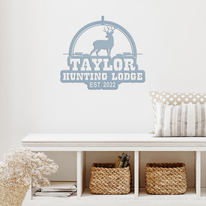 Custom Deer Hunting Metal Sign - Personalized