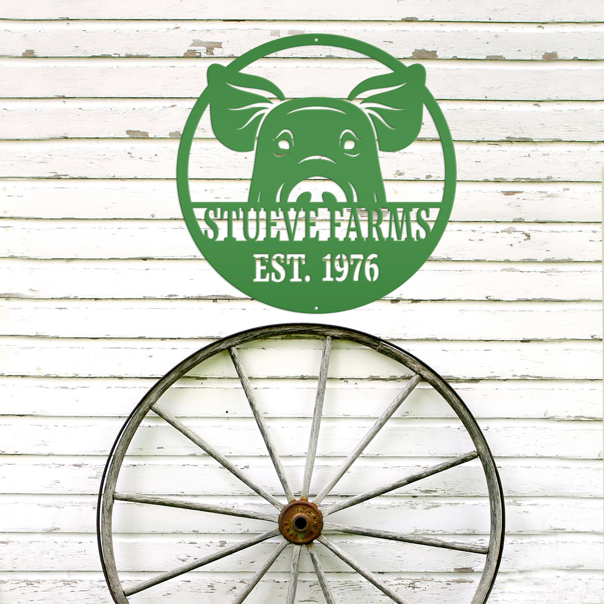 Custom Pig Farm Sign - Indoor Outdoor Metal Sign -