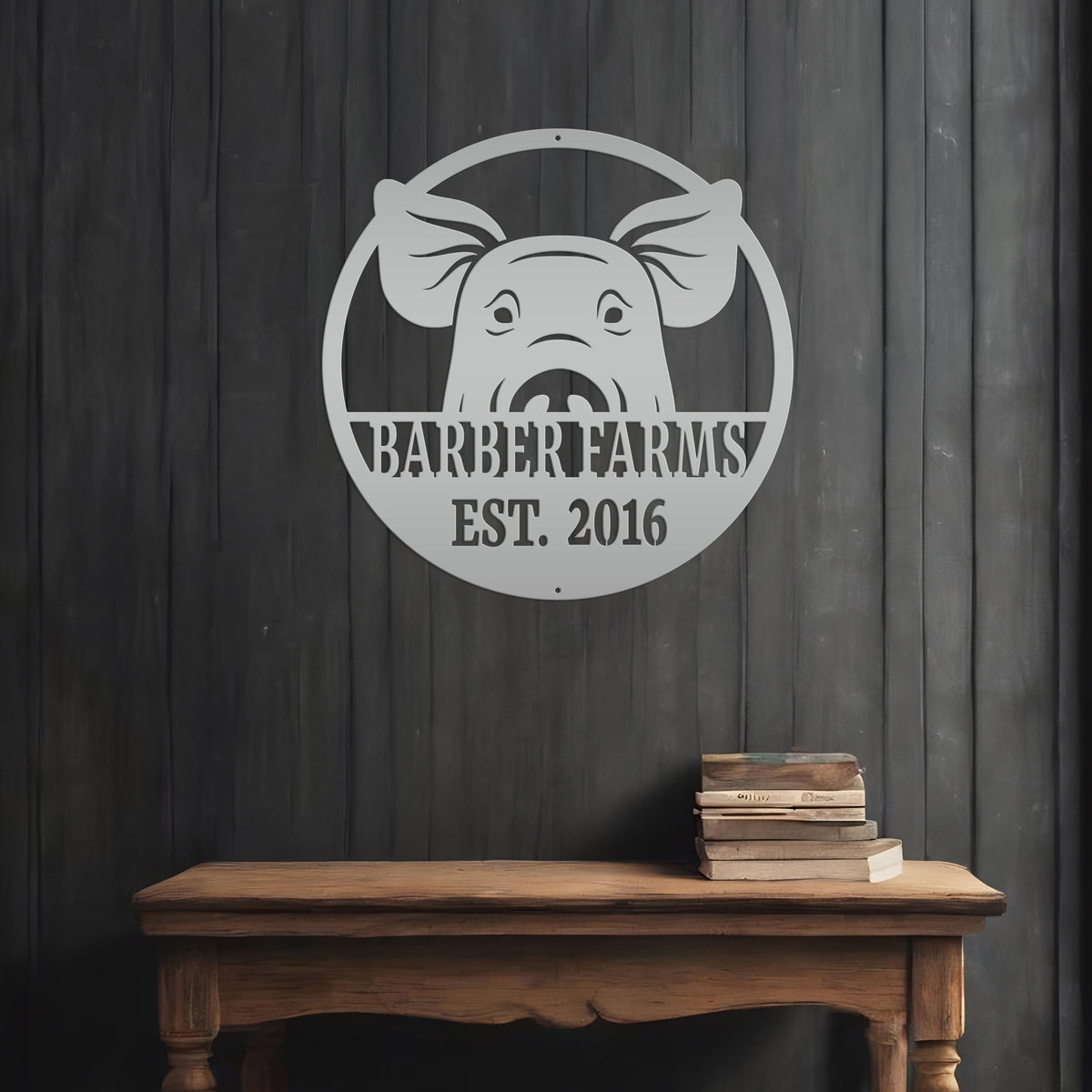 Custom Pig Farm Sign - Indoor Outdoor Metal Sign -