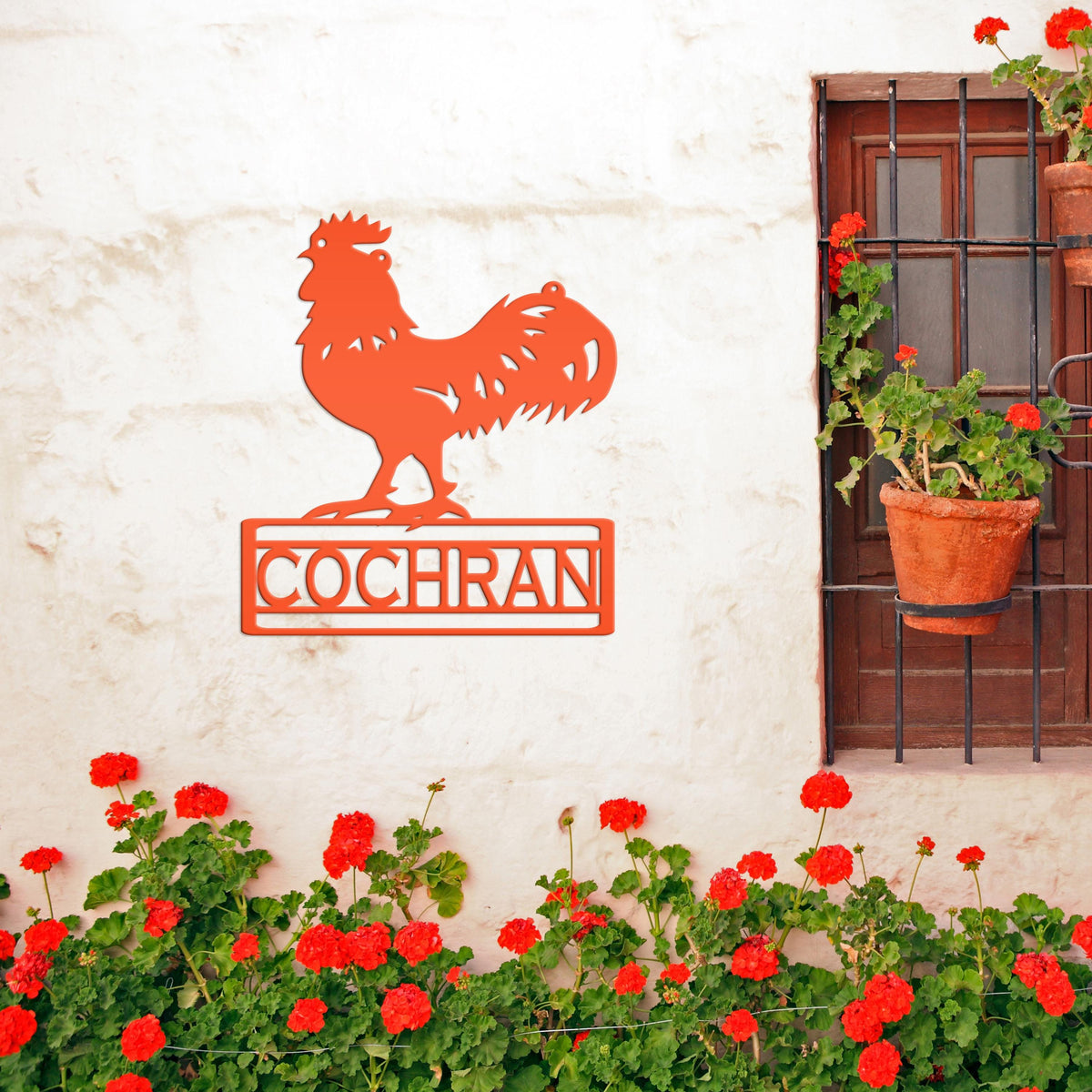 Rooster Decor Metal Sign, Farmhouse Signage, Rustic Home Decor, Personalized Gift Idea for the Chicken Lover, Poultry Farm Business Plaque