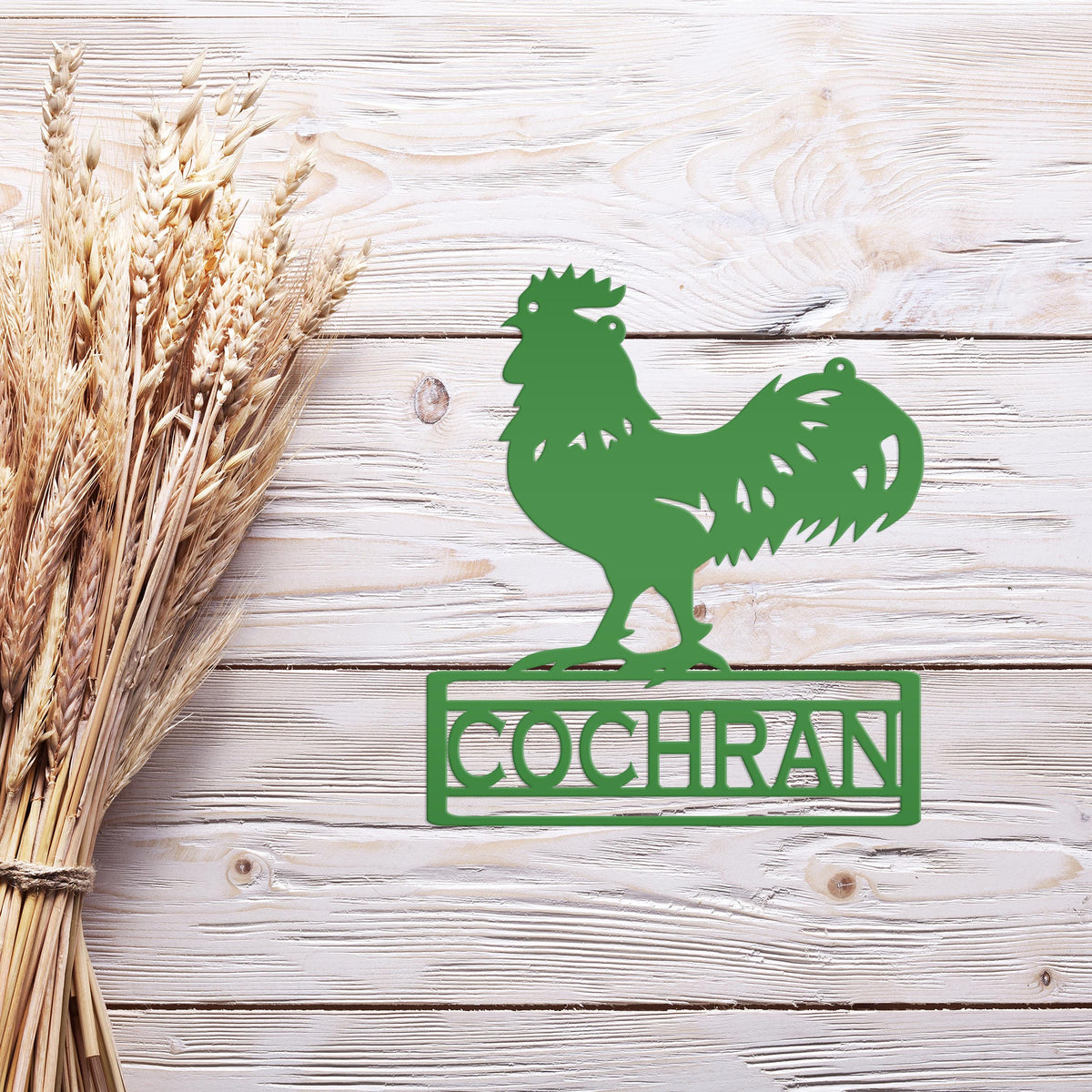 Rooster Decor Metal Sign, Farmhouse Signage, Rustic Home Decor, Personalized Gift Idea for the Chicken Lover, Poultry Farm Business Plaque