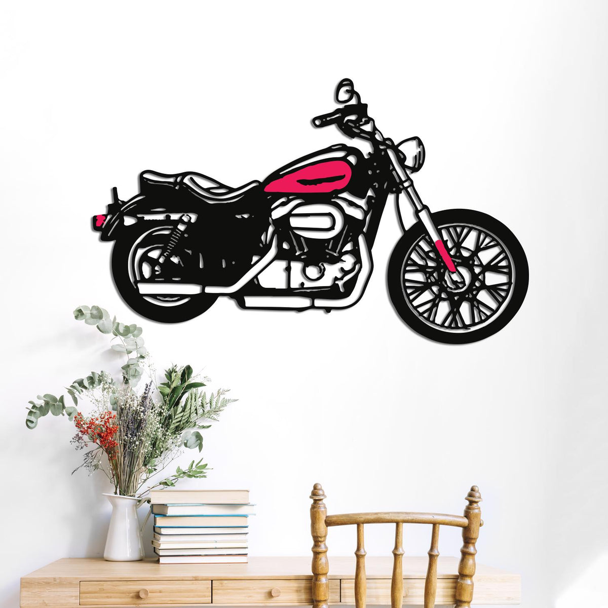 Custom Motorbike Wall Decor LED Lights Convert Your Motorcycle Images to Metal Sign Personalized Motorcycle Shop Garage Sign