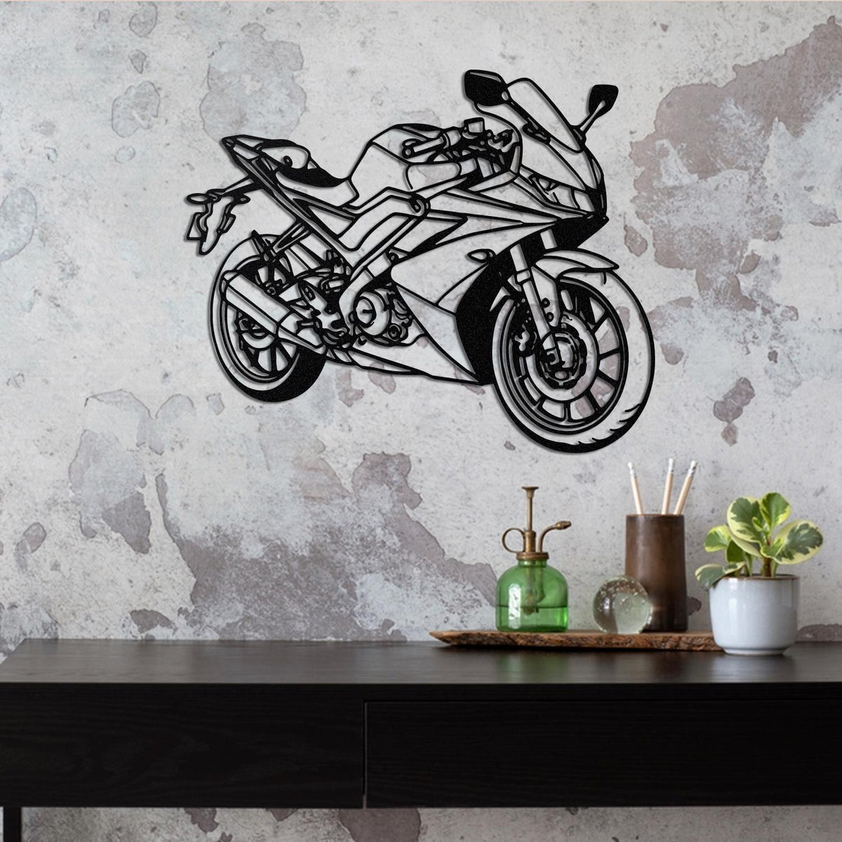 Custom Motorbike Wall Decor LED Lights Convert Your Motorcycle Images to Metal Sign Personalized Motorcycle Shop Garage Sign