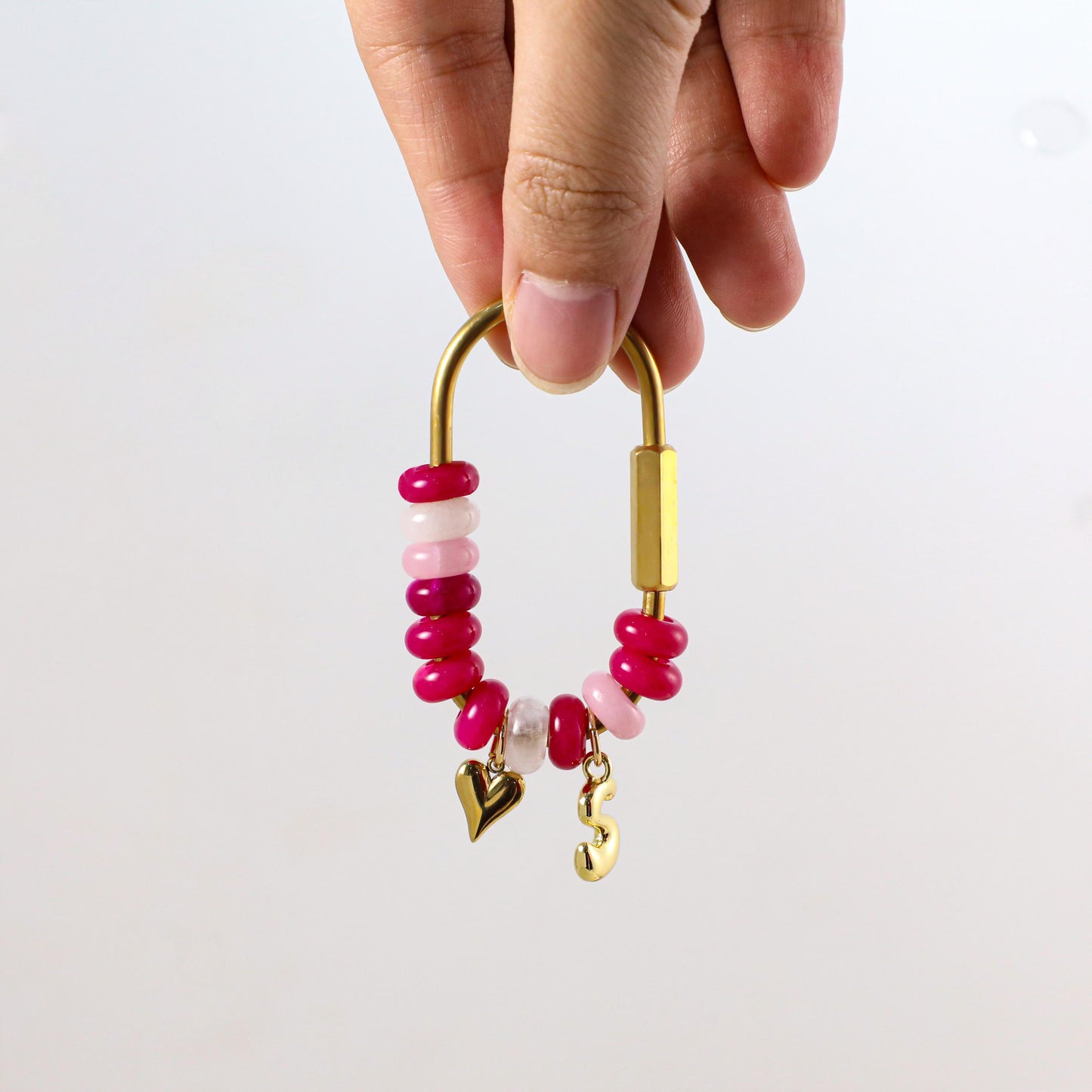Personalized Birthstone Bag Charm, Custom Month Crystal Keychain, Beaded Purse Charm, Cute Handbag Accessory Gift for Women