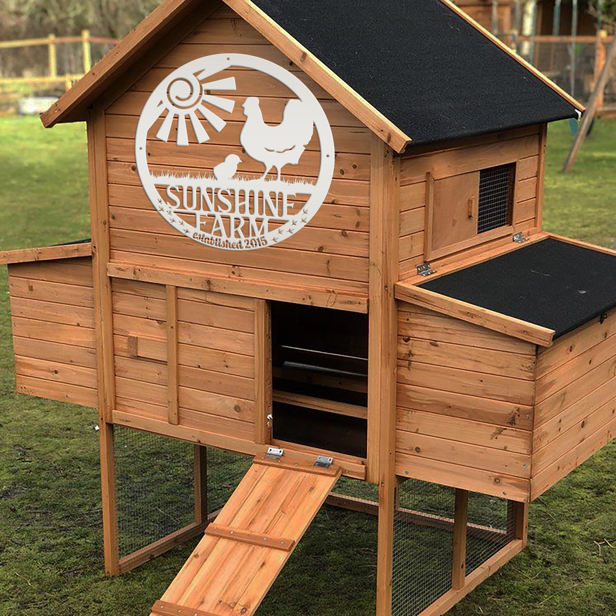 Custom Chicken Sign - Personalized Chicken Farm Sign