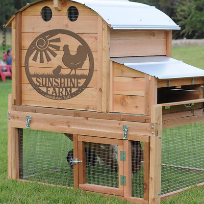 Custom Chicken Sign - Personalized Chicken Farm Sign