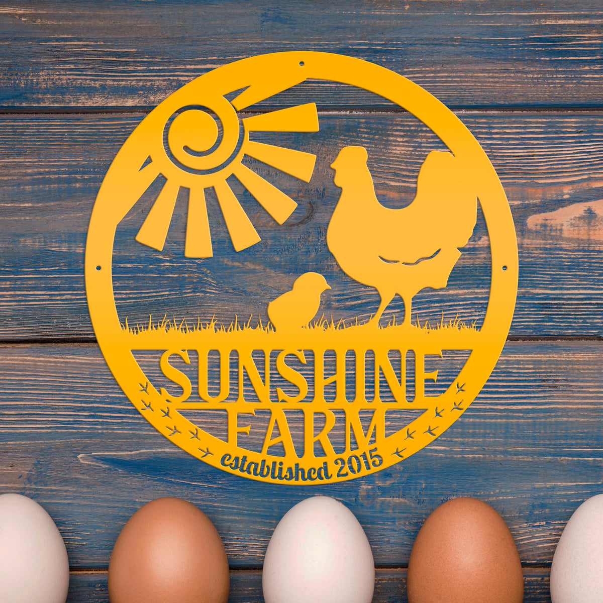 Custom Chicken Sign - Personalized Chicken Farm Sign