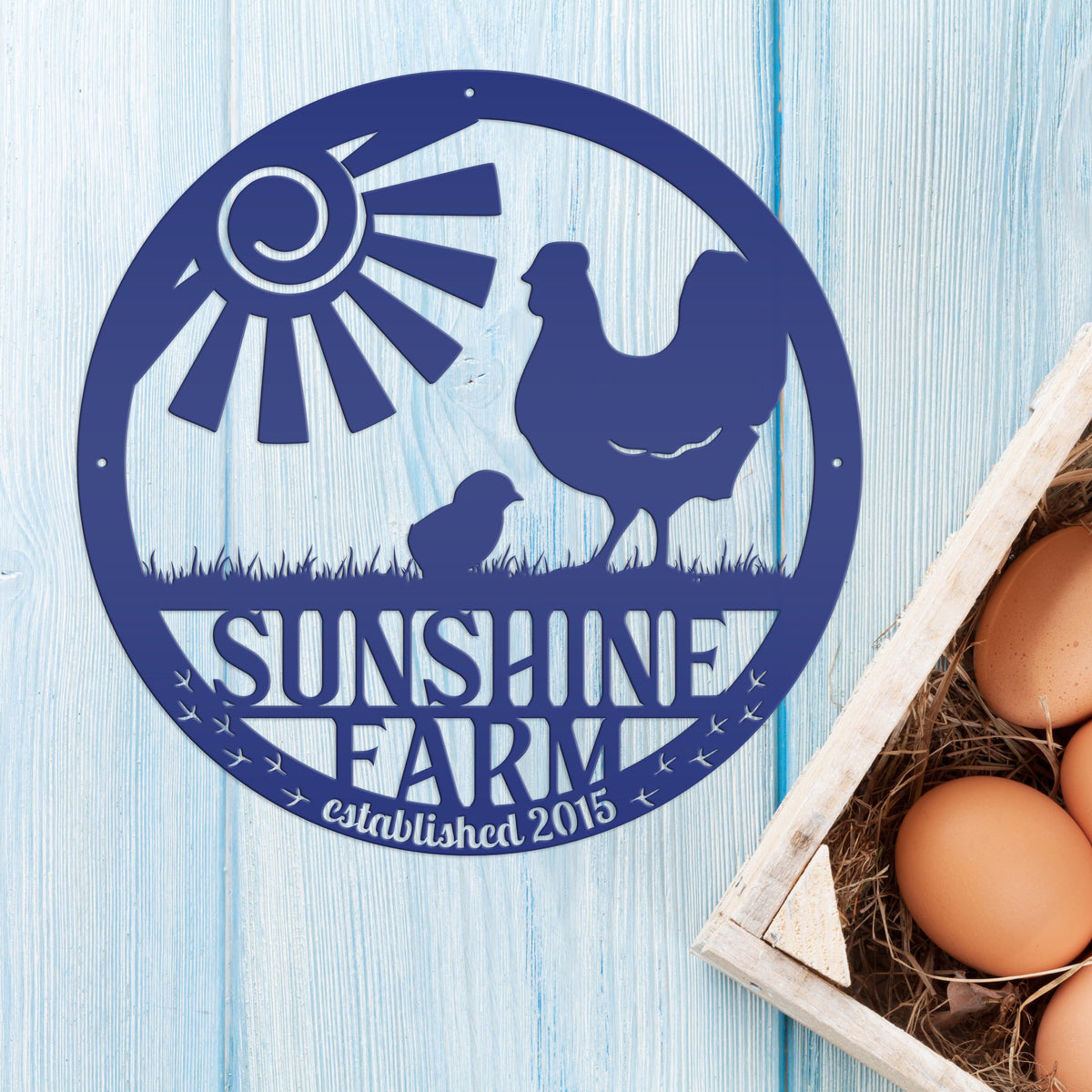 Custom Chicken Sign - Personalized Chicken Farm Sign