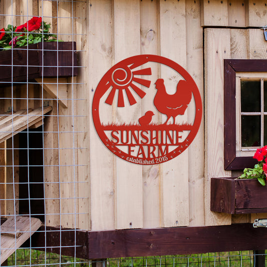 Custom Chicken Sign - Personalized Chicken Farm Sign