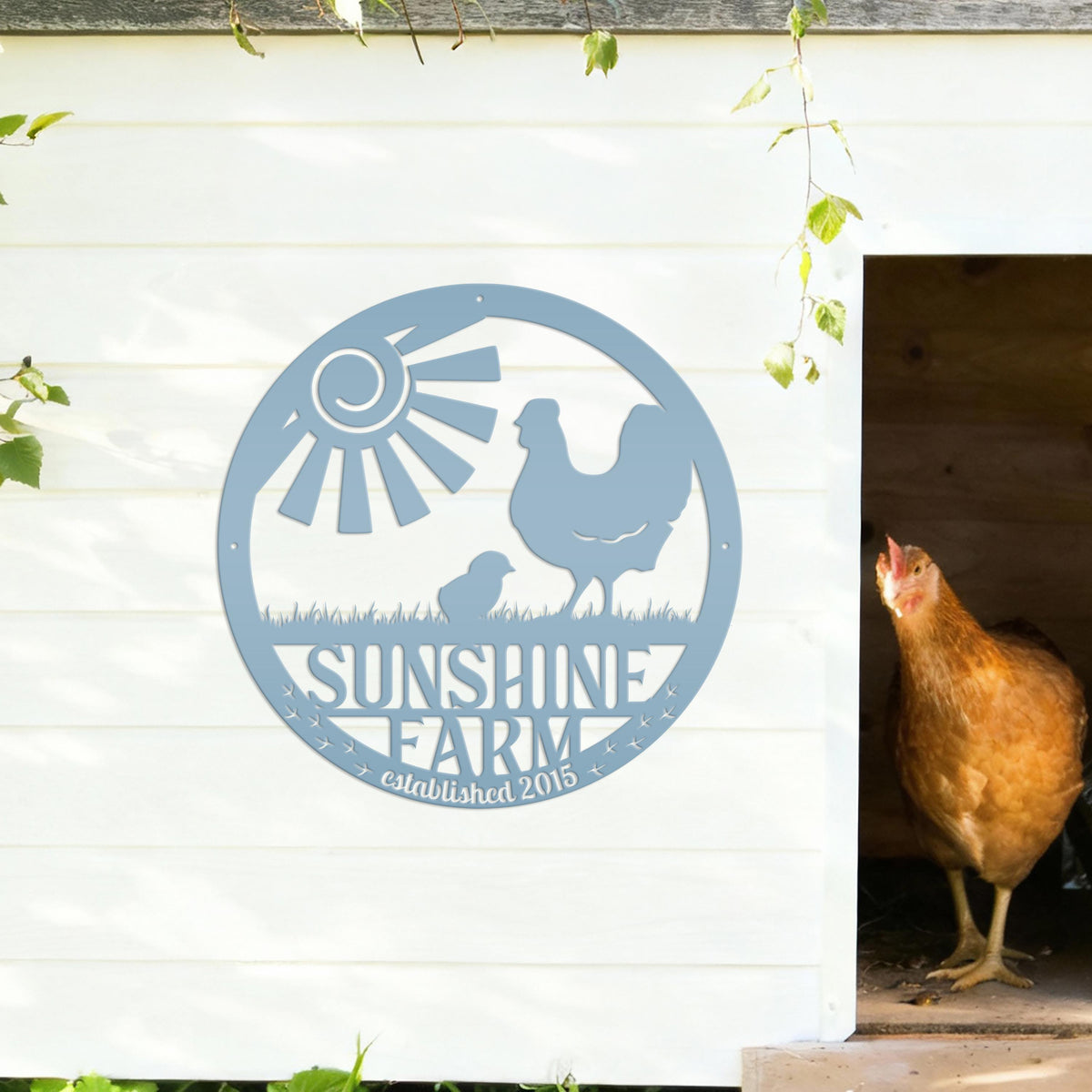 Custom Chicken Sign - Personalized Chicken Farm Sign
