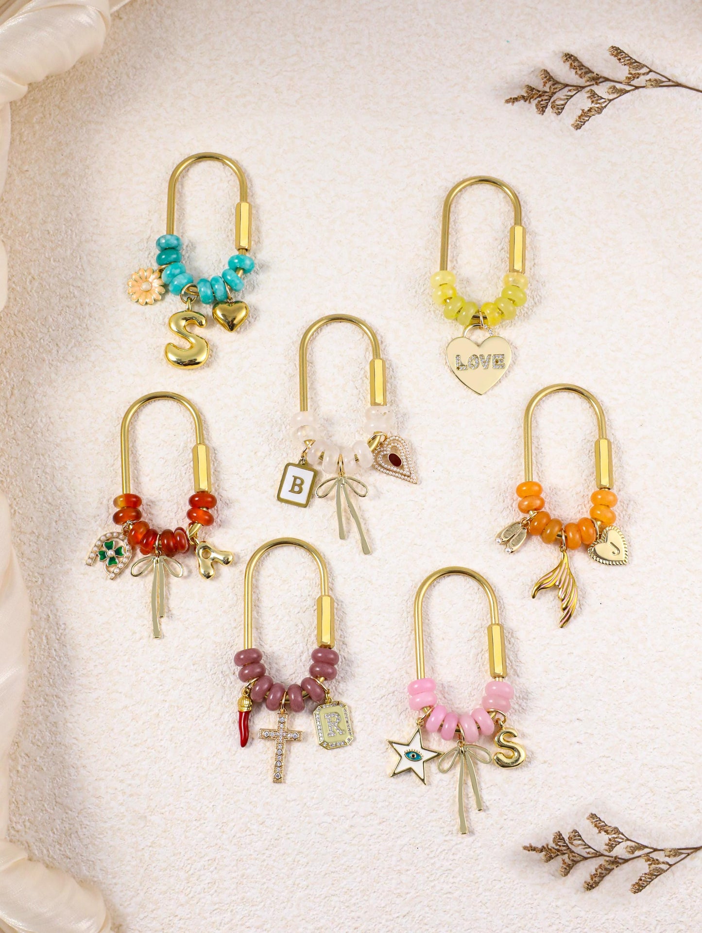 Custom keychain, personalized bag charm, initial and birthstone keychain, handbag accessory, bridesmaid gift, Gift for bridesmaids