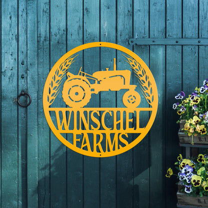 Personalized Tractor & Farm Sign
