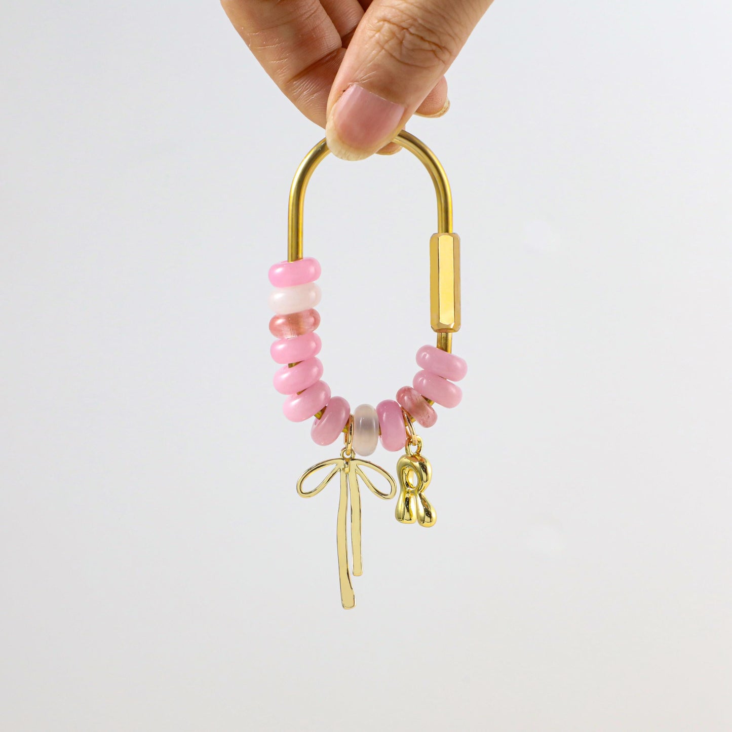 Custom keychain, personalized bag charm, initial and birthstone keychain, handbag accessory, bridesmaid gift, Christmas gift for her
