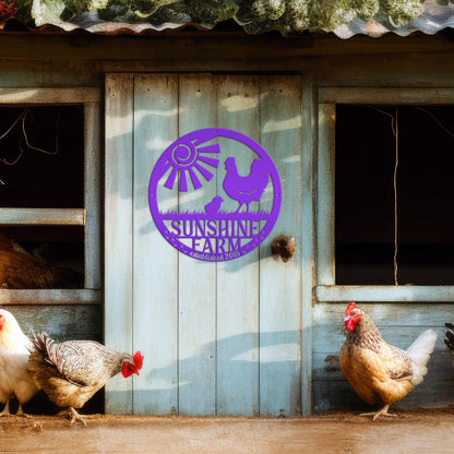 Custom Chicken Sign - Personalized Chicken Farm Sign
