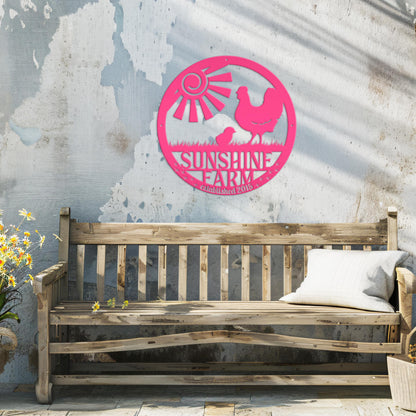 Custom Chicken Sign - Personalized Chicken Farm Sign