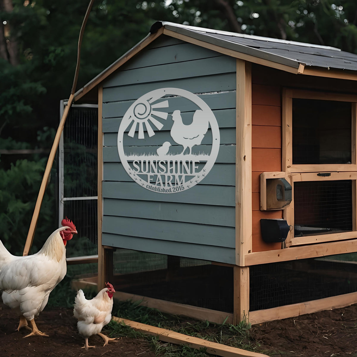 Custom Chicken Sign - Personalized Chicken Farm Sign