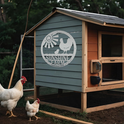 Custom Chicken Sign - Personalized Chicken Farm Sign