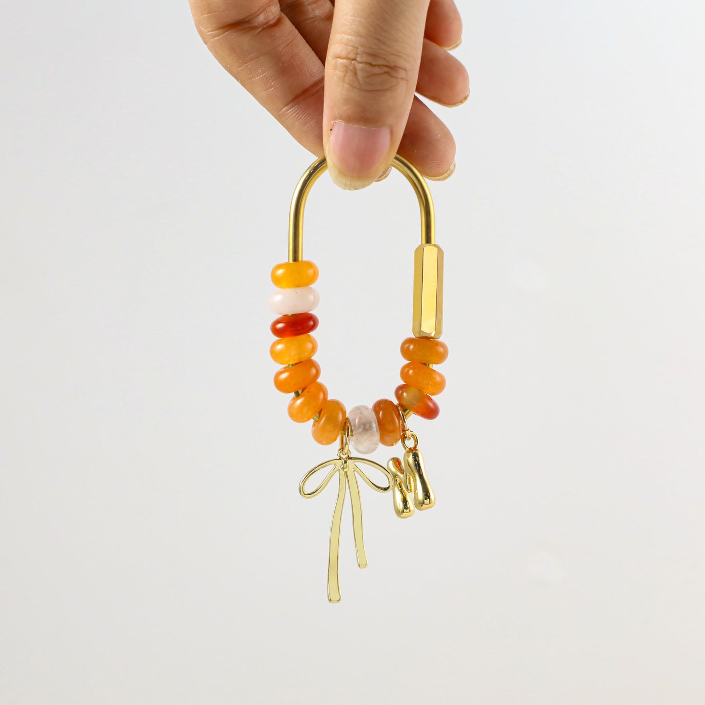 Personalized Birthstone Bag Charm, Custom Month Crystal Keychain, Beaded Purse Charm, Cute Handbag Accessory Gift for Women