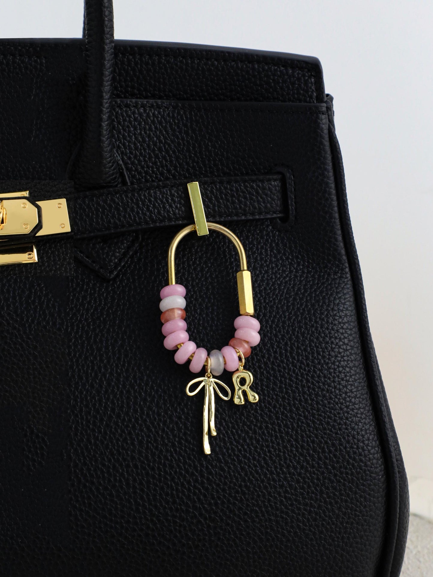 Personalized Birthstone Bag Charm, Custom Month Crystal Keychain, Beaded Purse Charm, Cute Handbag Accessory Gift for Women
