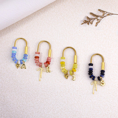 Personalized Birthstone Bag Charm, Custom Month Crystal Keychain, Beaded Purse Charm, Cute Handbag Accessory Gift for Women